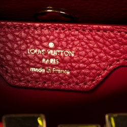 Pre Owned Louis Vuitton Escarlate Taurillon Leather and Python Capucines BB Bag