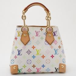 Pre Owned Louis Vuitton White Multicolor Audra Bag
