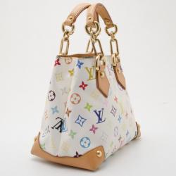 Pre Owned Louis Vuitton White Multicolor Audra Bag