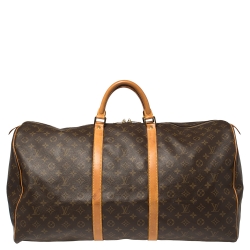 مملوكة مسبقًا Louis Vuitton Monogram Canvas Keepall 60 Bag