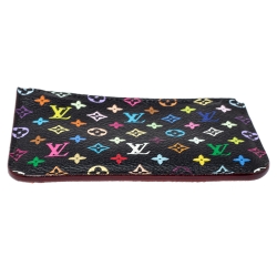 مملوكة مسبقًا Louis Vuitton Black Multicolor Monogram Canvas Pochette Cles Pouch