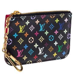 مملوكة مسبقًا Louis Vuitton Black Multicolor Monogram Canvas Pochette Cles Pouch
