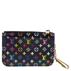 مملوكة مسبقًا Louis Vuitton Black Multicolor Monogram Canvas Pochette Cles Pouch