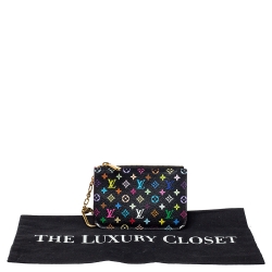 مملوكة مسبقًا Louis Vuitton Black Multicolor Monogram Canvas Pochette Cles Pouch