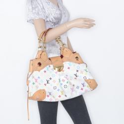 Pre Owned Louis Vuitton White Mulicolore Ursula Bag