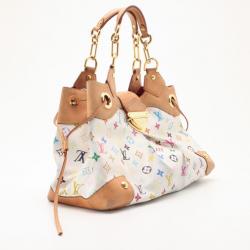 Pre Owned Louis Vuitton White Mulicolore Ursula Bag