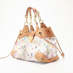Pre Owned Louis Vuitton White Mulicolore Ursula Bag