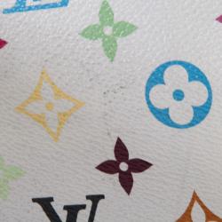 Pre Owned Louis Vuitton White Mulicolore Ursula Bag