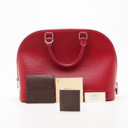 Pre Owned Louis Vuitton Red Electric Epi Leather Alma PM