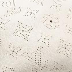 Pre Owned Louis Vuitton Perforated White Leather Onatah GM Hobo