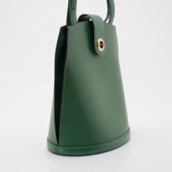Pre Owned Louis Vuitton Borneo Green Epi Leather Cluny Shoulder Bag  