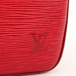 Pre Owned Louis Vuitton Red Epi Leather Sablon Satchel Bag