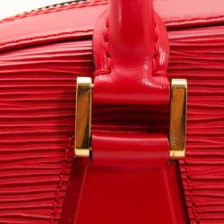 Pre Owned Louis Vuitton Red Epi Leather Sablon Satchel Bag