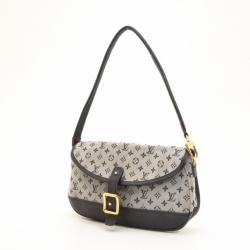 Pre Owned Louis Vuitton Blue Monogram Mini Lin Marjorie Shoulder Bag