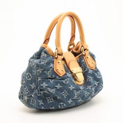 Pre Owned Louis Vuitton Denim Pleaty Hobo 