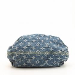 Pre Owned Louis Vuitton Denim Pleaty Hobo 