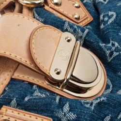 Pre Owned Louis Vuitton Denim Pleaty Hobo 