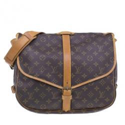 Pre Owned Louis Vuitton Monogram Canvas Saumur 35