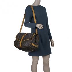 Pre Owned Louis Vuitton Monogram Canvas Saumur 35