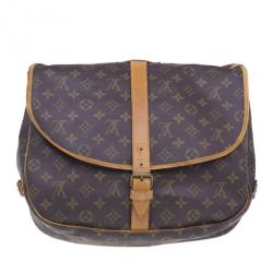 Pre Owned Louis Vuitton Monogram Canvas Saumur 35