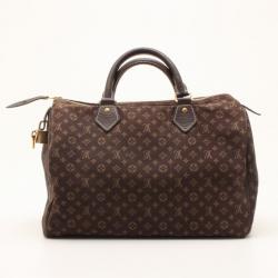 Pre Owned Louis Vuitton Monogram Mini Lin Speedy 30 Satchel 