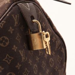 Pre Owned Louis Vuitton Monogram Mini Lin Speedy 30 Satchel 