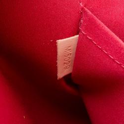 Pre Owned Louis Vuitton Red Monogram Vernis Alma MM
