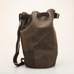 Pre Owned Louis Vuitton Damier Geant Matelot GM Terre Bucket Bag