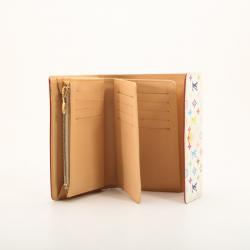Pre Owned Louis Vuitton White Multicolore Alexandra Wallet
