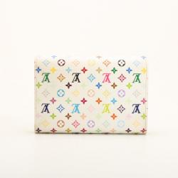 Pre Owned Louis Vuitton White Multicolore Alexandra Wallet