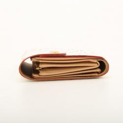 Pre Owned Louis Vuitton White Multicolore Alexandra Wallet
