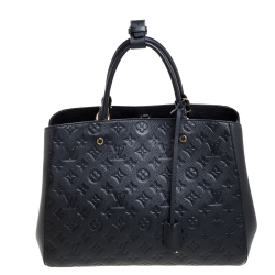 Louis Vuitton Black Monogram Empreinte Leather Montaigne GM Bag Louis  Vuitton