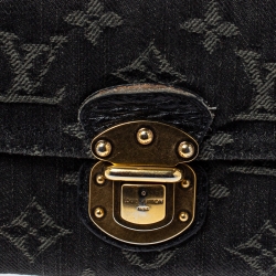 مملوكة مسبقًا محفظة لوي فيتون اميليا دنيم مونوغرامي سوداء