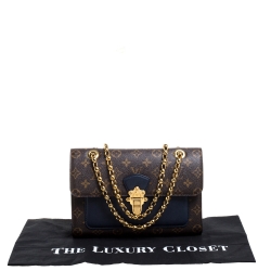 Pre Owned Louis Vuitton Navy Blue Monogram Canvas Victoire Bag