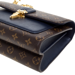 Pre Owned Louis Vuitton Navy Blue Monogram Canvas Victoire Bag