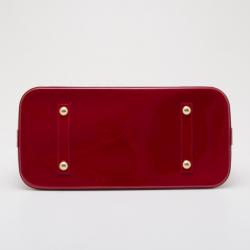 Pre Owned Louis Vuitton Monogram Vernis Red Alma MM