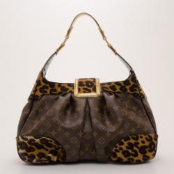 Pre Owned Louis Vuitton Monogram Leopard Polly Hobo