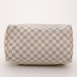 Pre Owned Louis Vuitton Damier Azur Speedy 30