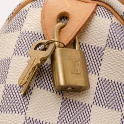 Pre Owned Louis Vuitton Damier Azur Speedy 30