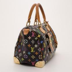 Pre Owned Louis Vuitton Black Multicolor Monogram Canvas Speedy 30 Bag