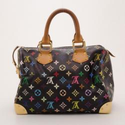 Pre Owned Louis Vuitton Black Multicolor Monogram Canvas Speedy 30 Bag