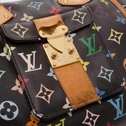Pre Owned Louis Vuitton Black Multicolor Monogram Canvas Speedy 30 Bag