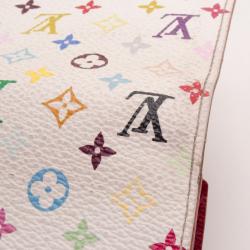 مملوكة مسبقًا Louis Vuitton White Multicolor Monogram Sarah Wallet