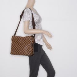 Pre Owned Louis Vuitton Damier Ebene Naviglio Messenger 