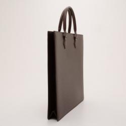 Pre Owned Louis Vuitton Dark Brown Epi Leather Sac Plat Tote