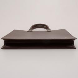 Pre Owned Louis Vuitton Dark Brown Epi Leather Sac Plat Tote