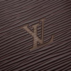 Pre Owned Louis Vuitton Dark Brown Epi Leather Sac Plat Tote
