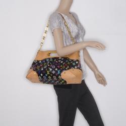 Pre Owned Louis Vuitton Black Multi Judy GM 