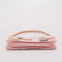 Pre Owned Louis Vuitton Ltd.Edition Pink Monogram Vernis Lexington Flower Pochette Bag 