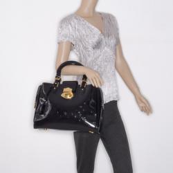 Pre Owned Louis Vuitton Navy Vernis Melrose Avenue